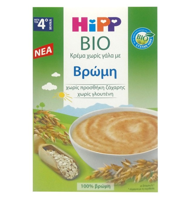 Hipp Bio Κρέμα Χωρίς Γάλα με Βρώμη Μετά τον 4ο Μήνα 200g