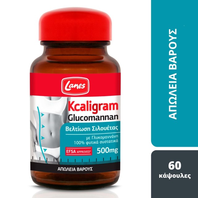 Lanes Kcaligram Glucomannan 500mg 60caps
