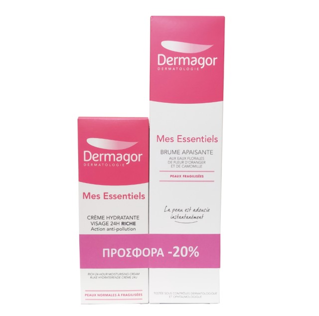 Inpa Dermagor Mes Essentiels Cream Riche 40ml & Dermagor Mes Essentiels Brume Apaisante 200ml
