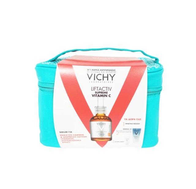 Vichy Set Liftactiv Supreme Vitamin C Serum 20ml + Δώρο Capital Soleil SPF50 Uv-Age Daily 3ml + Mineral 89 10ml + Νεσεσέρ 1τμχ