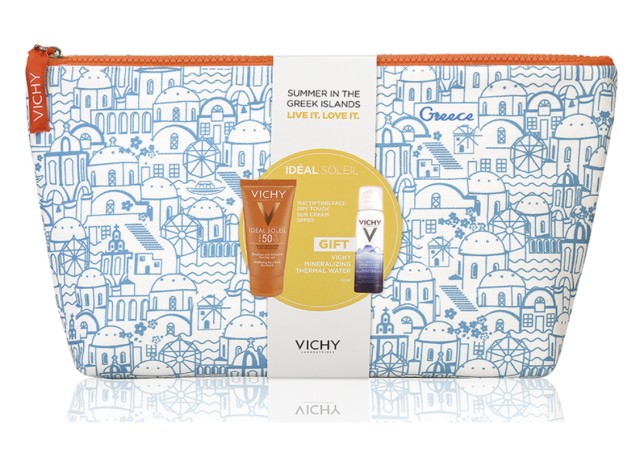 Vichy Set Ideal Soleil SPF50+ Ματ Αποτέλεσμα 50ml + Δώρο Ιαματικό Νερό 50ml + Mineral 89 1,5ml