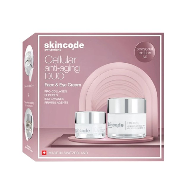 Skincode Cellural Anti-aging Duo Set Cellular Anti-Aging Cream 24ωρη Αντιγηραντική Κρέμα 50ml + Exclusive Cellular Wrinkle Prohibiting Αντιρυτιδική Κρέμα Ματιών 15ml