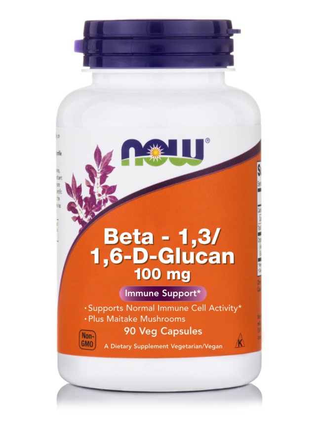 Now Foods Beta-1,3/1,6-D-Glucan 100mg 90 Veg.Caps.