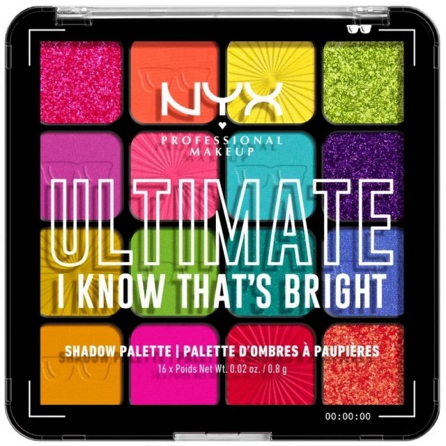Nyx Professional Makeup Ultimate I Know That's Bright Shadow Palette 1τμχ