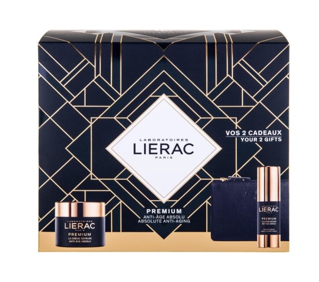 Lierac Set Premium La Creme Soyeuse 50ml &ΔΩΡΟ Premium Eye Cream 15ml &ΔΩΡΟ Δερμάτινο Πορτοφόλι