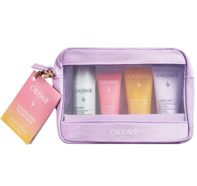 Caudalie Set Instant Foaming Cleanser 50ml + Moisturizing Sorbet 15ml + Shower Gel 30ml + Hyaluronic Nourishing Body Lotion 30ml + Δώρο Νεσεσέρ 1τμχ