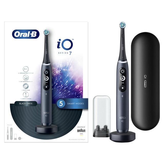 Oral-B iO Series 7 Ηλεκτρική Οδοντόβουρτσα Magnetic Black Onyx 1τμχ