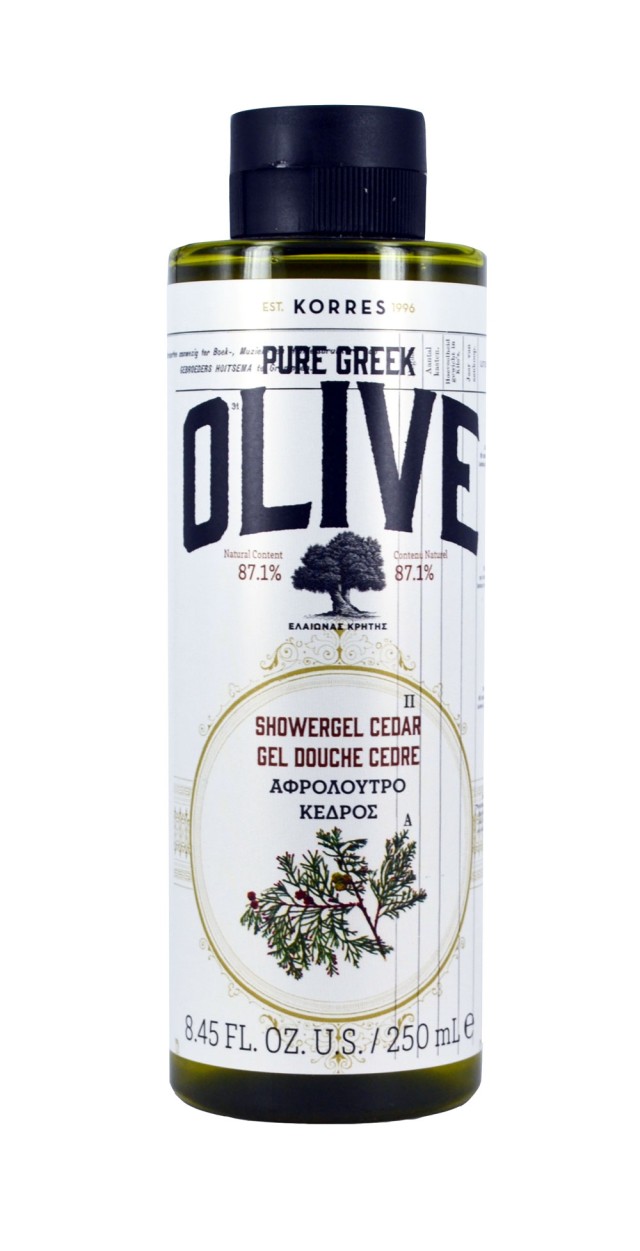 KORRES Pure Greek Olive Αφρόλουτροο Κέδρος 250ml