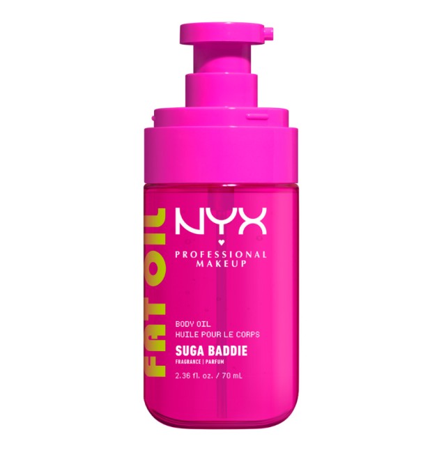 Nyx Professional Makeup Fat Oil Glossy Transparent Body Oil Suga Baddie 70ml