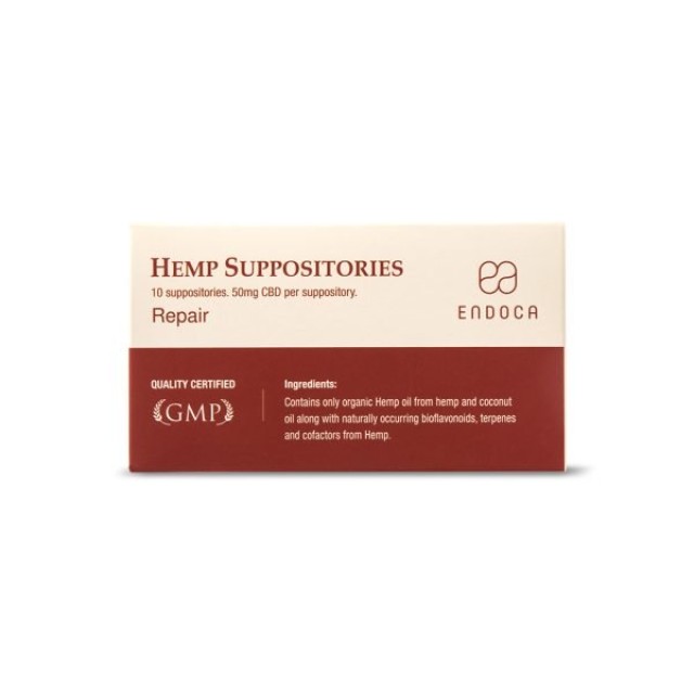 Endoca Suppositories Total:500mg CBD 10pieces