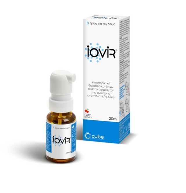 Cube Iovir Throat Σπρέι για το Λαιμό Κατάλληλο για Θεραπεία Κατά των Ιογενών Λοιμώξεων με Γεύση Κεράσι 20ml