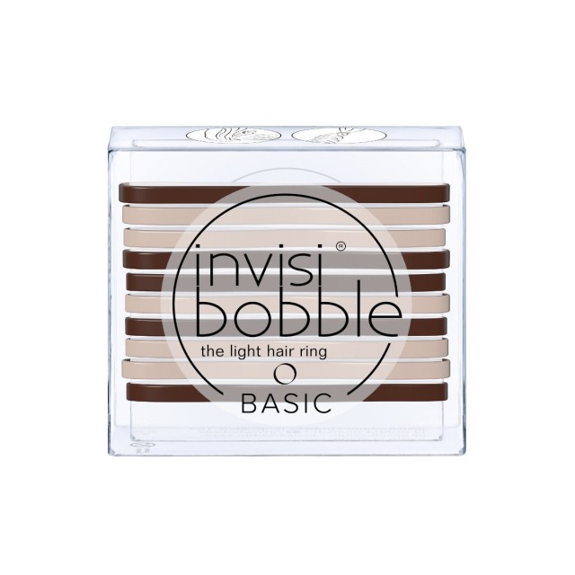 Invisibobble Basic Light Hair Ring Mocca and Cream Λαστιχάκια Μαλλιών με Χρώμα Μπεζ 10τμχ