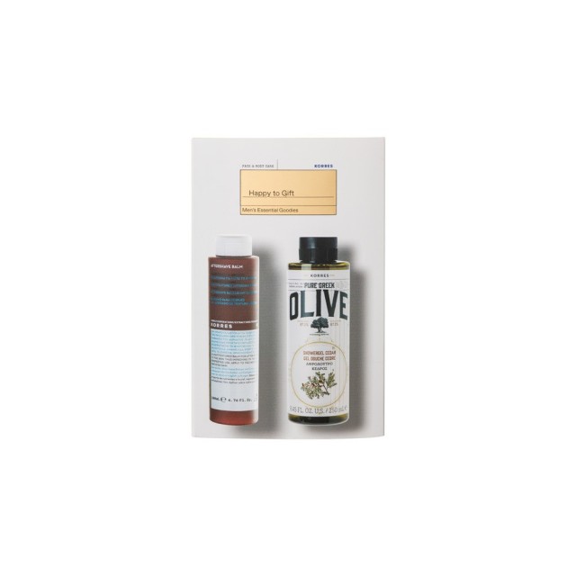 Korres Set Happy To Gift Αφρόλουτρο Pure Greek Olive 250ml + Γαλάκτωμα για Μετά το Ξύρισμα Calendula & Ginseng 200ml