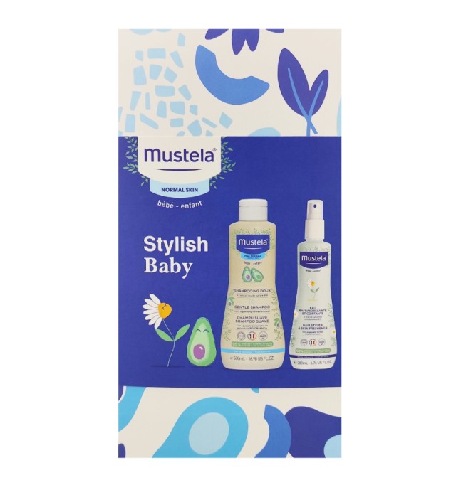 Mustela Set Mustela Gentle Shampoo Απαλό Σαμπουάν με Βιολογικό Αβοκάντο 500ml + Hair Styler & Skin Freshener Νερό Φρεσκαρίσματος για Σώμα & Μαλλιά 200ml