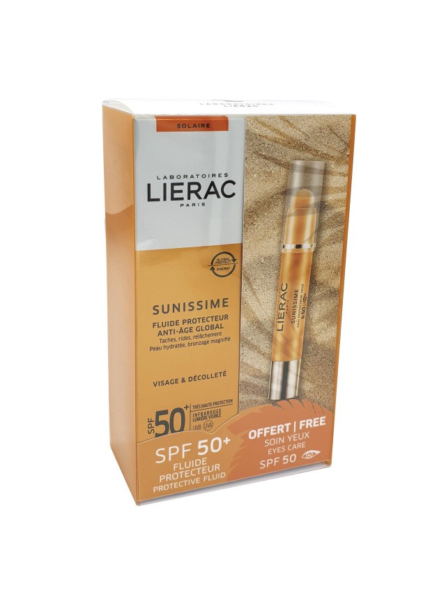 Lierac Promo Sunissime Fluide Protecteur Anti-Age Globale SPF50+ 40ml & Δώρο Soin Protecteur Yeux SPF50+ (3gr)
