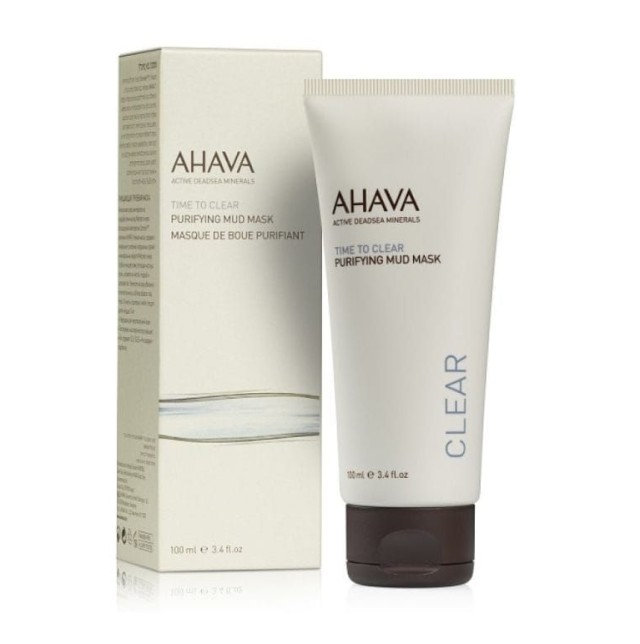 Ahava Time To Clear Purifying Mud Mask Μάσκα Προσώπου Για Βαθύ Καθαρισμό 100ml