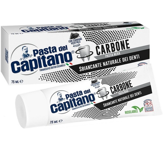 Pasta Del Capitano Toothpaste With Activated Carbon Black 75ml