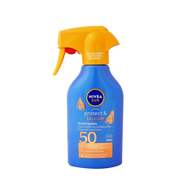 Nivea Sun Protect & Bronze Sun Spray Spf50 Αντιηλιακό Spray 270ml