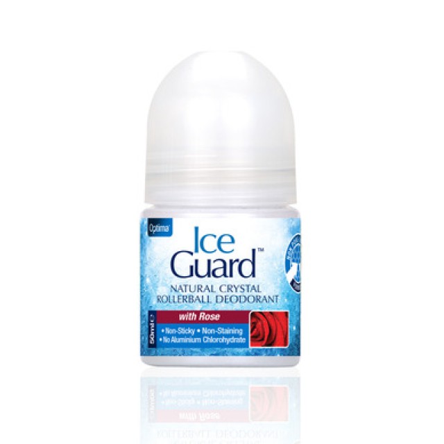 OPTIMA Ice Guard Rollerball Deodorant με Τριαντάφυλλο 50ml