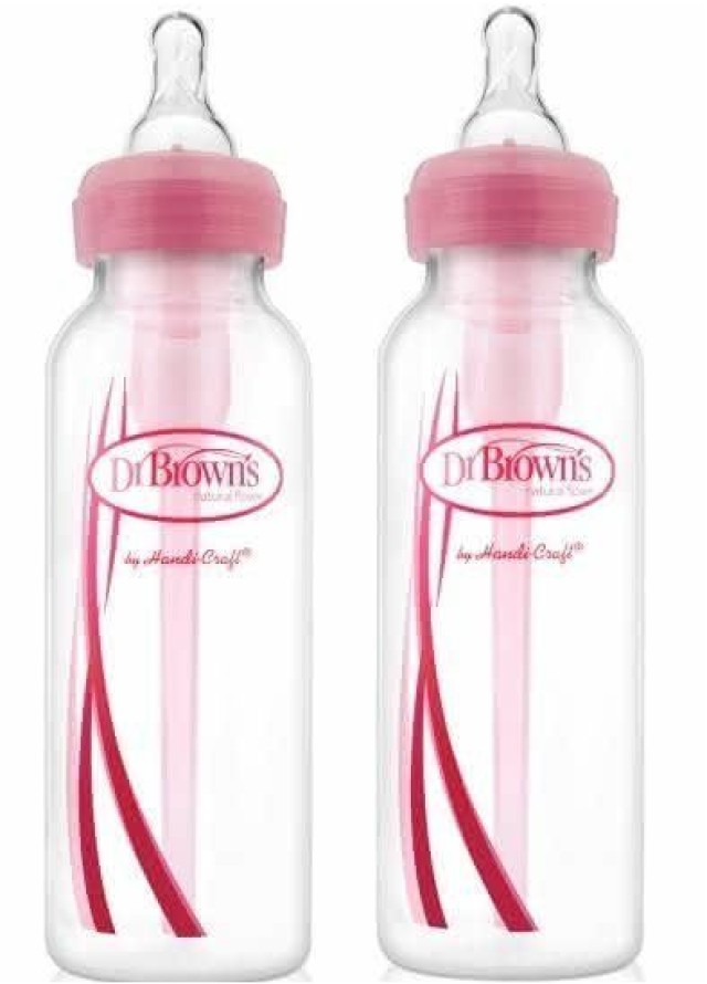 Dr. Brown's Μπιμπερό πλαστικό Options+ (Σ.Λ.) 250 ml ροζ (2 τεμ.)