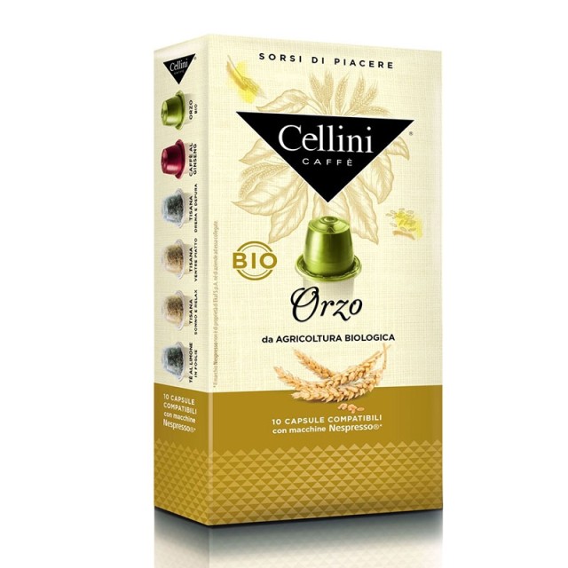 Cellini Orzo Βιολογικό Ρόφημα Κριθαριού (Συμβατές με Nespresso) 10caps