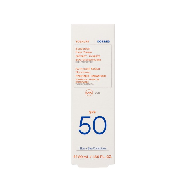 Korres Γιαούρτι Αντηλιακή Κρέμα Προσώπου Spf50 50ml