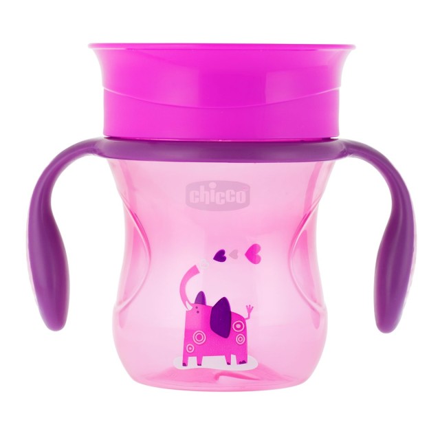 CHICCO PERFECT CUP ΚΥΠΕΛΛΟ 2 ΣΕ 1 12Μ+ ΡΟΖ 200ML