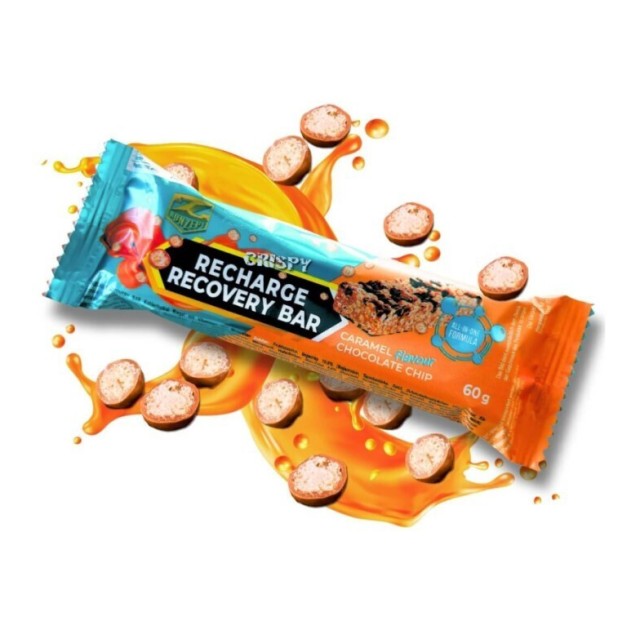 Prevent Recharge-Recovery Crispy Bar Caramel & Chocolate Chips Μπάρα Πρωτεΐνης με Γεύση Καραμέλα & Σοκολάτα 60gr