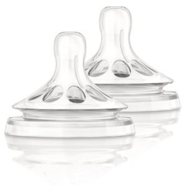 AVENT Θήλες σιλικόνης Natural 2 οπών - χωρίς BPA (2 τεμάχια) SCF652/27