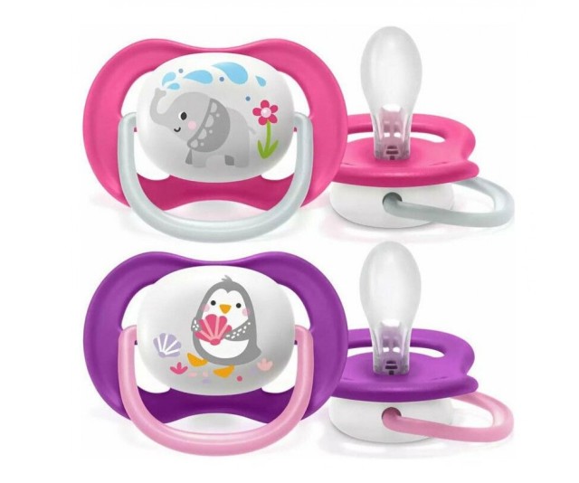 Avent Philips Ultra Air Animals 6-18m SCF080/12 Ορθοδοντική Πιπίλα 2τμχ