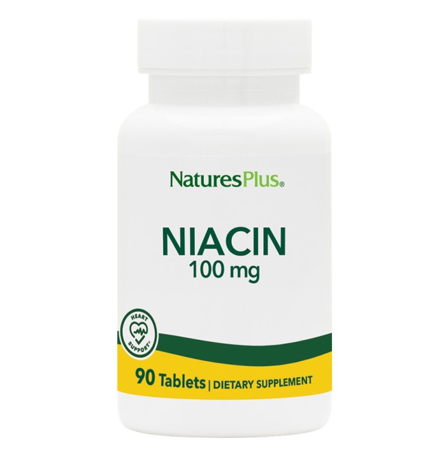 NATURE'S PLUS Niacin (Nicotinic Acid, B3) 100 mg 90tabs