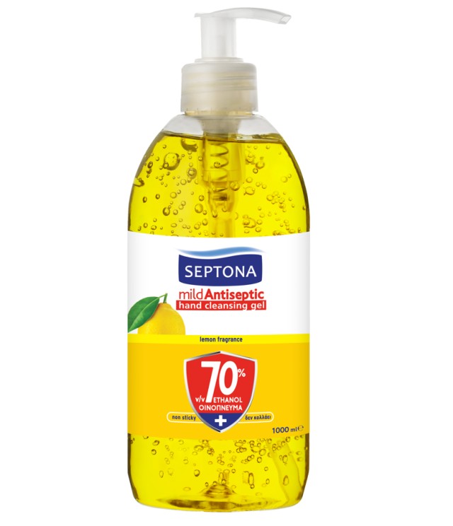 Septona Mild Antiseptic Hand Cleansing Gel 70% Lemon 1000ml