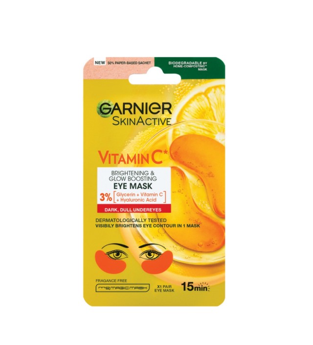 Garnier Skin Active Vitamin C Μάσκα Ματιών Για Λάμψη 5gr
