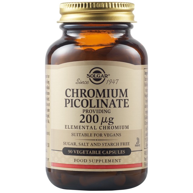 SOLGAR CHROMIUM PICOLINATE 200MCG 90CAP