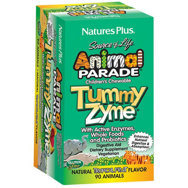 Nature's Plus ANIMAL PARADE TUMMY ZYME, 90TABS
