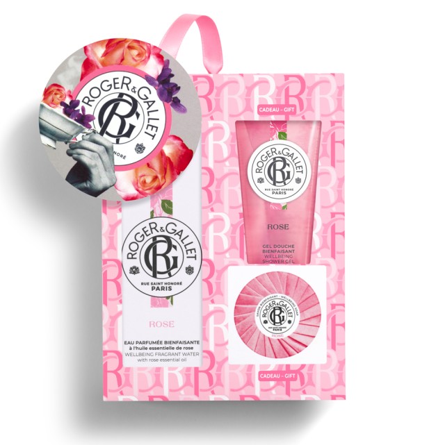 Roger&Gallet Set Rose Eau Parfumee Bienfaisante 100ml + Rose Savon Bienfaisant 50gr + Rose Gel Douche Bienfaisant 50ml