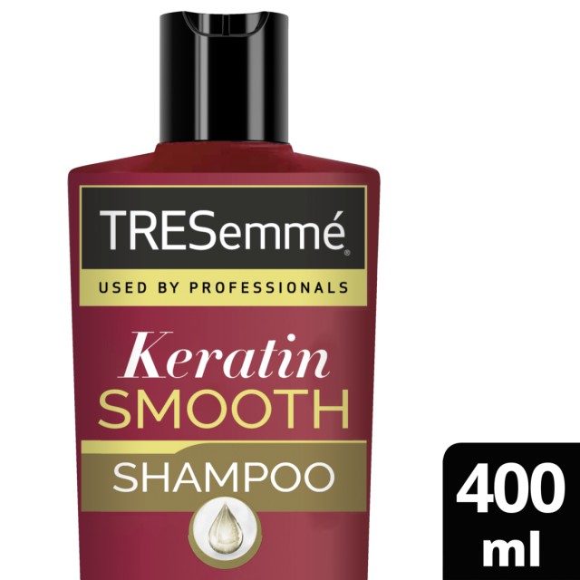 TRESemme Keratin Shine With Marula Oil Shampoo, Σαμουάν για Λέια και Λαμπερά Μαλλιά 400ml