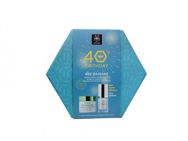 Apivita 40s Birthday Set Bee Radiant Κρέμα Ελαφριάς Υφής 50ml + Δώρο 5 Action Eye Serum 15ml
