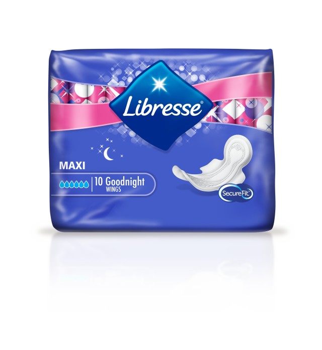 Libresse Σερβιέτες Maxi Goodnight Wings 10τμx