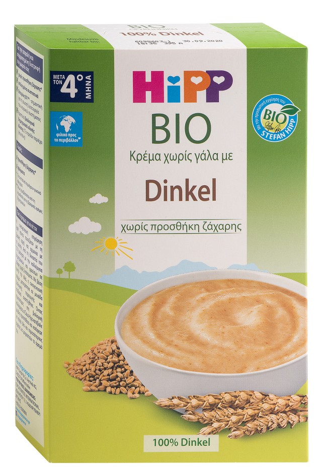 Hipp Bio Κρέμα Χωρίς Γάλα με Dinkel Μετά τον 4ο Μήνα 200g