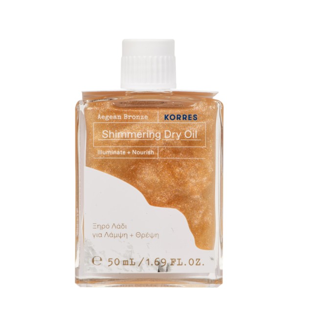 Korres Aegean Bronze Shimmering Dry Oil Ξηρό Λάδι με Λάμψη για Πρόσωπο Μαλλιά & Σώμα 50ml