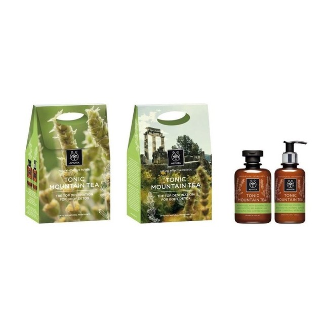 Apivita Tonic Mountain Tea ΠΑΚΕΤΟ ΠΡΟΣΦΟΡΑΣ με Αφρόλουτρο για Τόνωση & Aναζωογόνη?ση, 300ml & Ενυδατικό Γαλάκτωμα Σώματος, 200ml