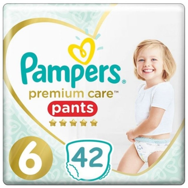 Pampers Premium Care Pants Μέγεθος 6 15+Kg 42 Πάνες-Βρακάκι