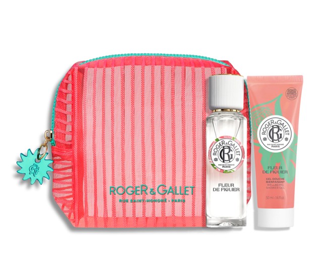 Roger & Gallet Set Fleur de Figuier Fragrant Wellbeing Water Perfume with Fig Extract 30ml & Shower Gel 50ml & Δώρο Νεσεσέρ 1 Τεμάχιο