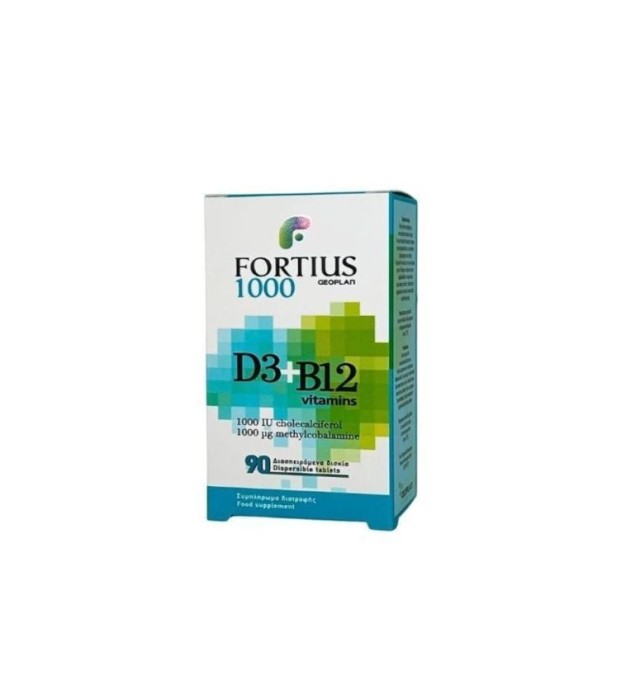Fortius Geoplan D3 1000 IU + B12 1000μg 90 Διασπειρόμενα Δισκία
