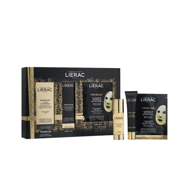 Lierac Set Premium La Cure Anti-Age Absolu 30ml + Δώρο Lierac Premium Absolute Anti-Aging Voluptuous Cream 30ml + Lierac Premium Le Masque Or Sublimateur Anti-Aging Absolu 1τμχ