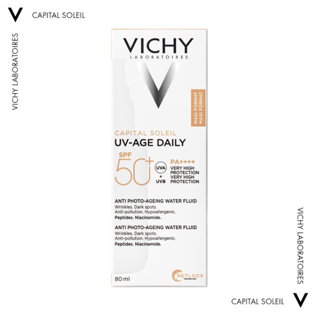 Vichy Capital Soleil UV-Age Daily SPF50+ Αντηλιακό Προσώπου Κατά της Φωτογήρανσης 80ml