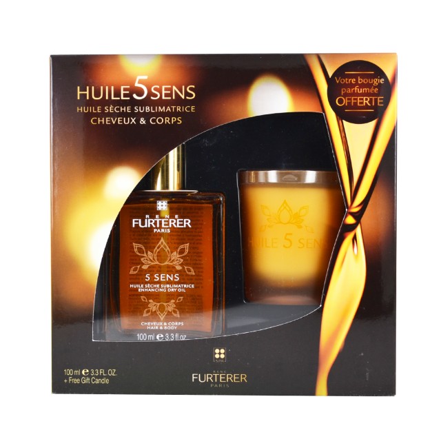 Rene Furterer Set 5 Sens Enhancing Dry Oil 100ml + Δώρο Αρωματικό Κερί