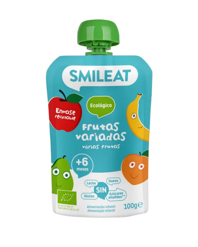 Smileat Πουρές Φρούτων Multi +6 Μηνών Χωρίς Γλουτένη ΒΙΟ 100gr