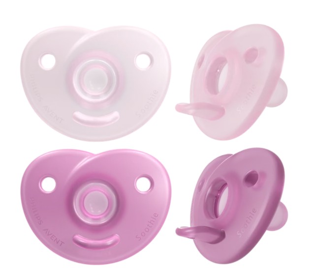 Avent Philips Soothie Girl SCF099/27 Ορθοδοντική Πιπίλα Σιλικόνης 0-6m 2τμχ